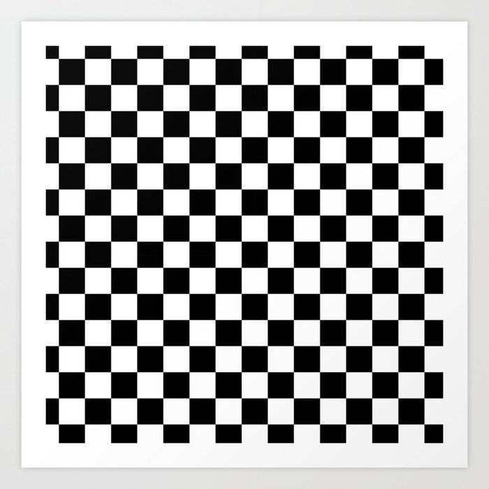 Checkered Flag Art Print By Mobii Society6