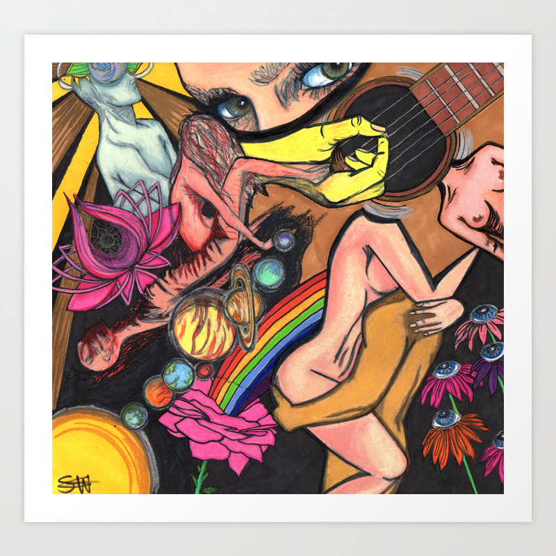 Wallpaper Synchronicity A Wink From The Universe Original Artwork Colored Free