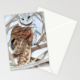Barn Owl Winter Stationery Cards