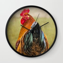 Henparty Does My Bum Look Big In This? Wall Clock | Hens, Cockeral, Feathers, Wall, Rooster, Art, Kitchen, Funny, Farm, Comb 