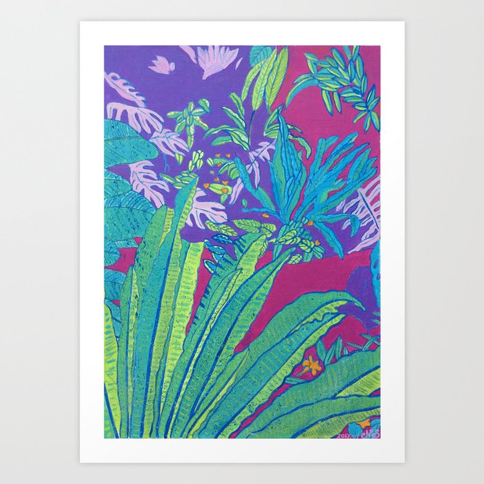 Tropical garden Art Print by Studio NatTK | Society6