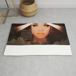 Rihanna as Japanese Deity Triptych (Amaterasu) Rug | Amaterasu, Popart, Graphicdesign, Other, Abstract, Digital, People, Arthistory, Goddess, Pop Art 