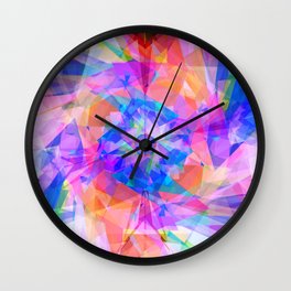 Modern bright pink lavender abstract kaleidoscope pattern Wall Clock | Trendykaleidoscope, Whimsical, Colorful, Elegantpattern, Pinkpattern, Trendy, Abstract, Trendypattern, Modern, Elegant 