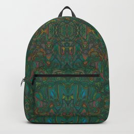 Copper Green Verdigris Abstract Watercolor Backpack | Earth, Metal, Copper, Vertdegris, Digital, Graphicdesign, Abstract, Stone, Batik, Tiedye 