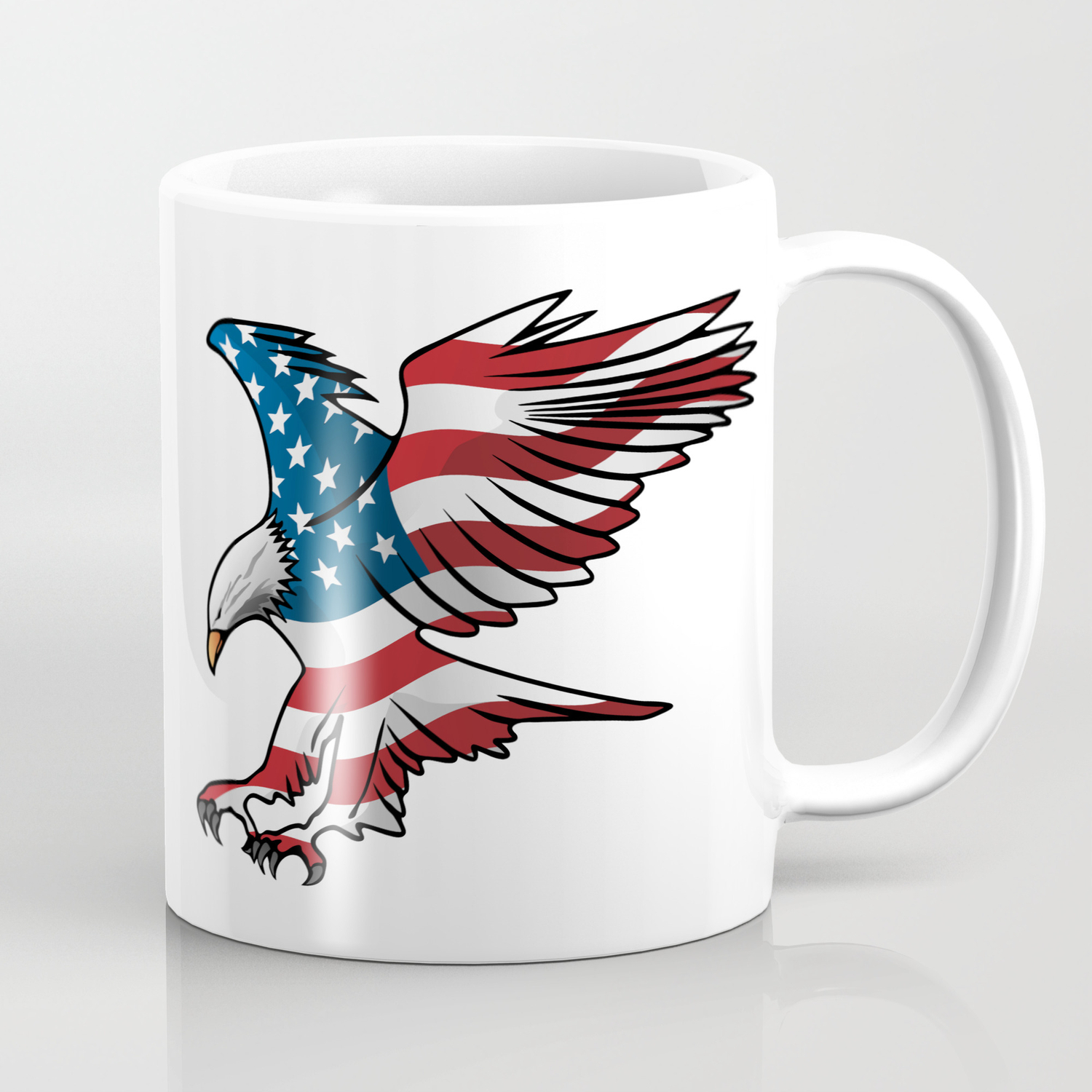 American Eagle Patriotic America 4th of July Proud USA Mug Merica Flag Coffee