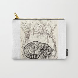Maverick Manul Carry-All Pouch | Manullover, Cute, Animallover, Sketch, Manulcat, Ink Pen, Acrylic, Cool, Manuls, Drawing 