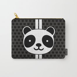 Racing Panda Carry-All Pouch | Black and White, Symbol, Bear, Kawaii, Popart, Anime, Stripes, Black, Cute, Panda 