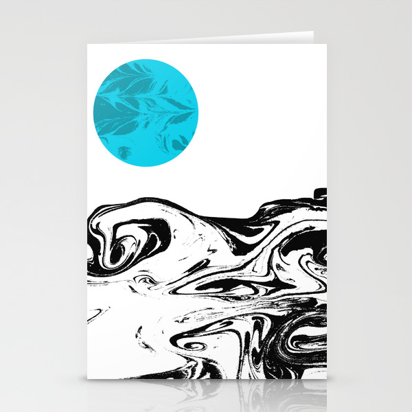 Abstract Painting Modern Minimal Black And White Space Outer