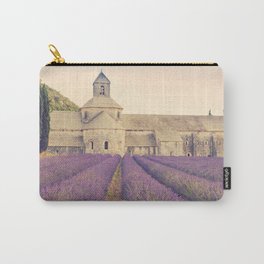 Sénanque Abbey in Provence, France Carry-All Pouch | Vaucluse, France, Provence, Vintage, Flowers, Photo, Monastery, Retro, Tourism, Abbey 