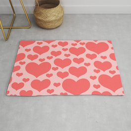 Valentines day pattern Rug | Love, Bemine, February14Th, Photo, Pink, Funnyvalentine, Redheart, Valentinesday, Cupid, Heart 