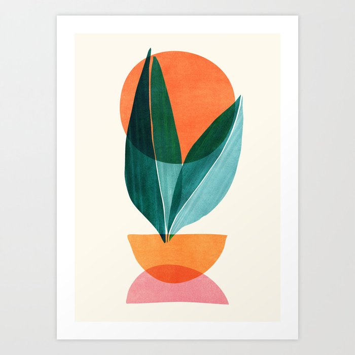 Nature Stack Ii Abstract Shapes Illustration Art Print By