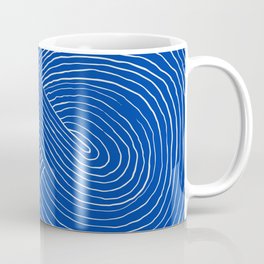 Strokes 01: Chathams Blue Edition  Coffee Mug | Graphicdesign, Modern, Curated, Abstract, Boho, Japanese, Ocean, Scandinavian, Minimal, Hand Drawn 