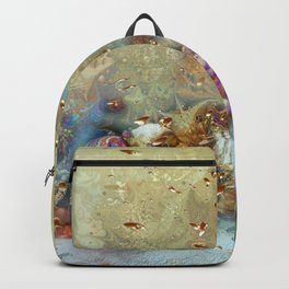 Coral Reef 221 Backpack | Seaanimals, Ocean, Fantasie, Digital, Painting, Abstractcoral, Fishes, Coralreef, Underwaterlife, Shells 