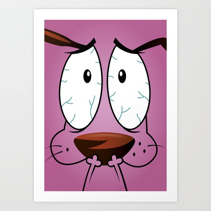 Courage The Cowardly Dog Art Print By Vicbel Society6