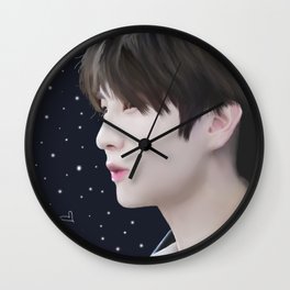 Leo's Starlight Wall Clock | Realism, Kpop, Digital, Painting, Vixxleo, Jungleo, Taekwoon, Kpopart, Blue, Kpopfanart 