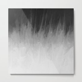 Ice Rays in a Black Sky Metal Print | Abstract, Blackandwhite, Calm, Ice, Soft, Light, Ombre, Gray, Gradient, Painting 