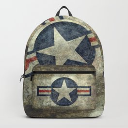 Vintage USAF Roundel #2 Backpack | American, Painting, Battle, Grungy, Unitedstates, Usairforce, Vintage, Worn, Usaf, Airforce 
