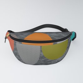 Mid-Century Modern Abstract Ovals Fanny Pack