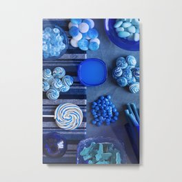 Blue - the colors of food Metal Print | Sugar, Gum, Meringues, Food, Digital, Sweet, Film, Confetti, Color, Italy 