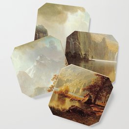 In The Mountains 1867 By Albert Bierstadt | Reproduction Painting Coaster