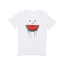 Summer smile T Shirt | Watermelon, Face, Happy, Smile, Curated, Minimalism, Funny, Retro, Vintage, Painting 