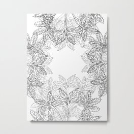 Cinquefoil Plants Metal Print | Fun, Drawing, Leaves, Botany, Unique, Stems, Digital, Flowerpattern, Leaf, Modern 
