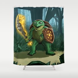 Turtle Paladin Shower Curtain