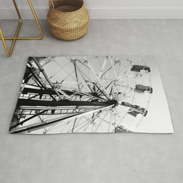 take me for a ride Rug | Black And White, Ferriswheel, Photo, Ride, Carnival 