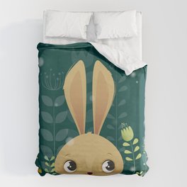Bunny! Bettbezug | Kids, Nursery, Cutebunny, Drawing, Illustration, Digital, Children, Rabbit, Bunny, Cuterabbit 