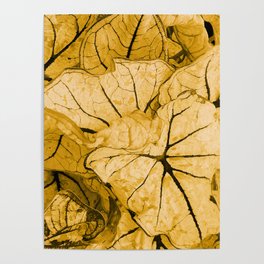 Enchanted Golden-Yellow Leaves Storybook Art Photo  Poster