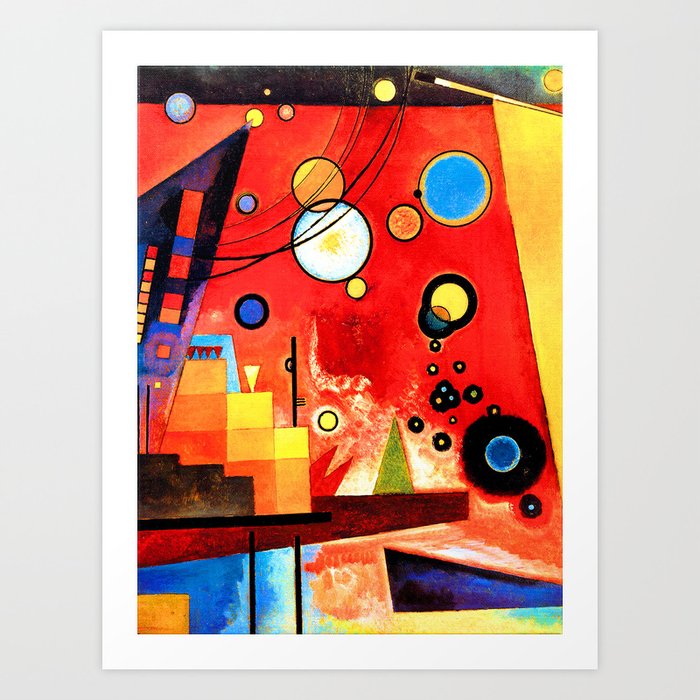 Wassily Kandinsky Heavy Red Abstract Art Art Print By