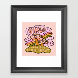 Virgo Mushroom Framed Art Print