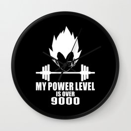 my power level is over 9000 Wall Clock | Comic, Movies & TV, Funny, Game 