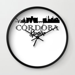 Cordoba, Spain Skyline Wall Clock
