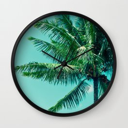 Keanae Tropical Summer Palm Trees Maui Hawaii Wall Clock | Green, Hawaiianislands, Beachdays, Hawaii, Jungle, Nature, Tropics, Palm, Palmtrees, Turquoise 