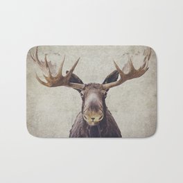 Moose Badematte | Moosephotograph, Photo, Rustic, Woodland, Color, Mooseantlers, Rusticart, Rusticdecor, Digitalmanipulation, Antlers 
