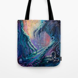 In the Grip of Anxiety- Inventing Fictions Tote Bag