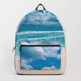 Wonderful Sunny Beach Backpack | Scene, Sunrise, Wave, Photo, Sky, Sight, Sea, Vacation, Spectacle, Landscape 