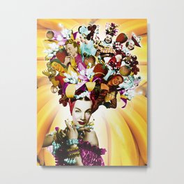 Carmen Miranda Collage Metal Print | Cool, Sophisticate, Cinema, Banana, Music, Graphicdesign, Brazil, Digital, Interiordecorating, Classic 