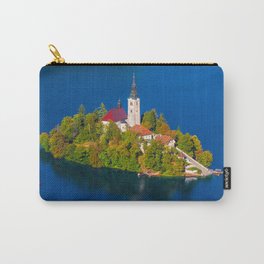 BLED 03 Carry-All Pouch | Digital, Blue, Landscape, Europe, Photo, Color, Bledisland, Island, Lakebled, Green 