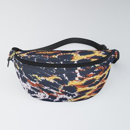 Jagged Up Mixed Duo Coloured Leopard Skin Print Fanny Pack