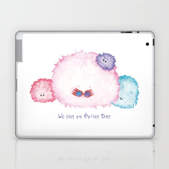 A Pygmy Puff Wearing Luna Lovegood Spectrespecs Laptop Ipad Skin