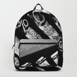Typewriter characters and letters black and white photograph Backpack | Photographs, Black And White, Classic, Typewriters, Authors, Fonts, Literature, Fiction, Novels, Forwriters 
