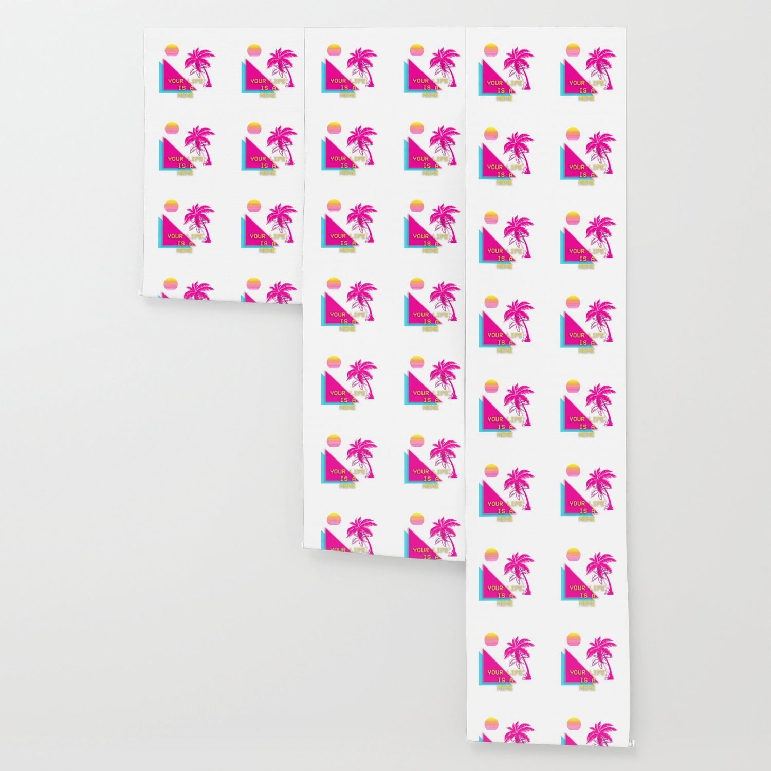 Funny Vaporwave Aesthetic Product Gift Your Life Is A Meme Wallpaper By Dc Designstudio Society6
