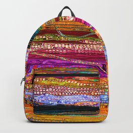 Indian Colors Rucksack | Pattern, Color, Orange, Bright, Abstract, Photo, Vintage, Rainbow, Retro, Stripes 