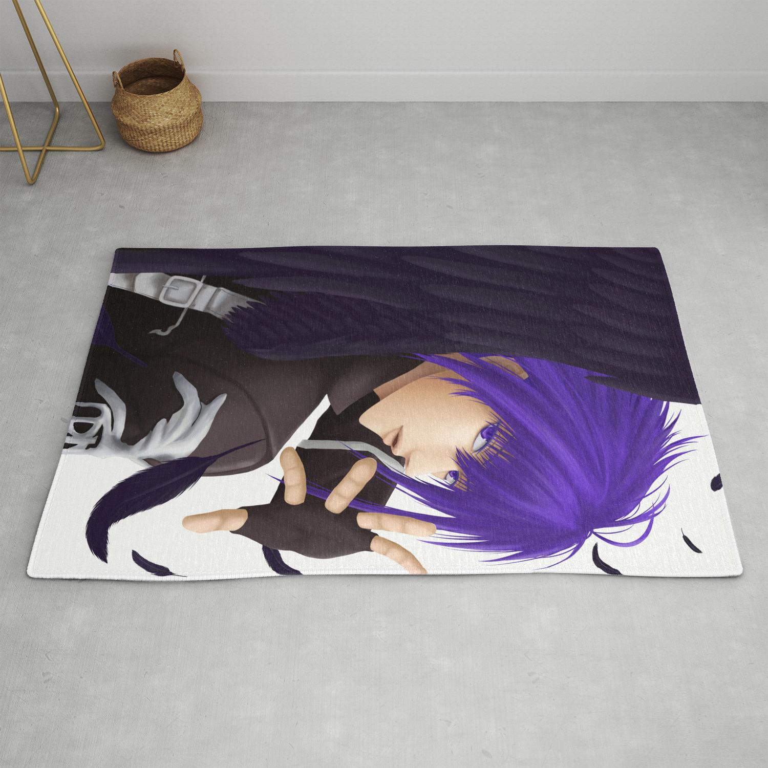 D N Angel Anime Fanart Dark Mousy Rug By Jadelim Society6
