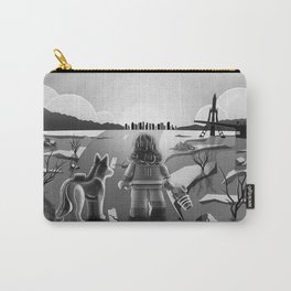 The Lone Survivor Carry-All Pouch | Dog, Black and White, Digital, Fallout, Videogame, Pet, Dogmeat, Drawing, Blackandwhite, Survivor 
