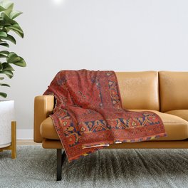 N194 - Red Berber Atlas Oriental Traditional Moroccan Style Throw Blanket