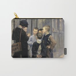 The Meeting by Marie Bashkirtseff - Vintage Victorian Retro Fine Art Oil Painting Carry-All Pouch | Painting, Kids, Belle, Epoque, Children, Society, Retro, Realism, Urban, Oil 