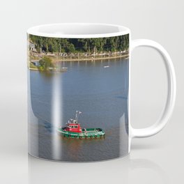 Ohio Bringing Up the Rear Coffee Mug | Theohio, Ship, Tugboat, Michialeschneider, Water, Maumeeriver, Ohio, Toledo, Photo 